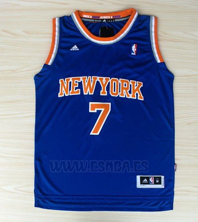 Camiseta New York Knicks Carmelo Anthony #7 Azul
